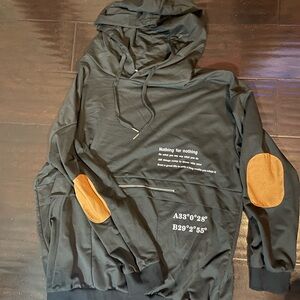 NOTHING FOR NOTHING - Black & Brown Men's Hoodie